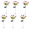 Multi-Color Solar LED Peony Flower Stake Lights, 6-Pack Assorted Lights for Outdoor Landscaping